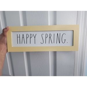 Rae Dunn happy spring wooden home decor